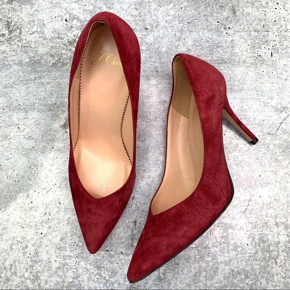 J.Crew Elsie Suede V-Cut Pointed Toe Heel - Picture 2 of 8